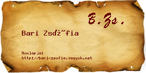 Bari Zsófia névjegykártya