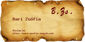 Bari Zsófia névjegykártya