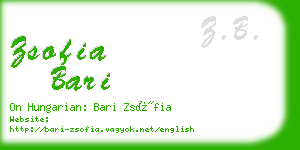 zsofia bari business card